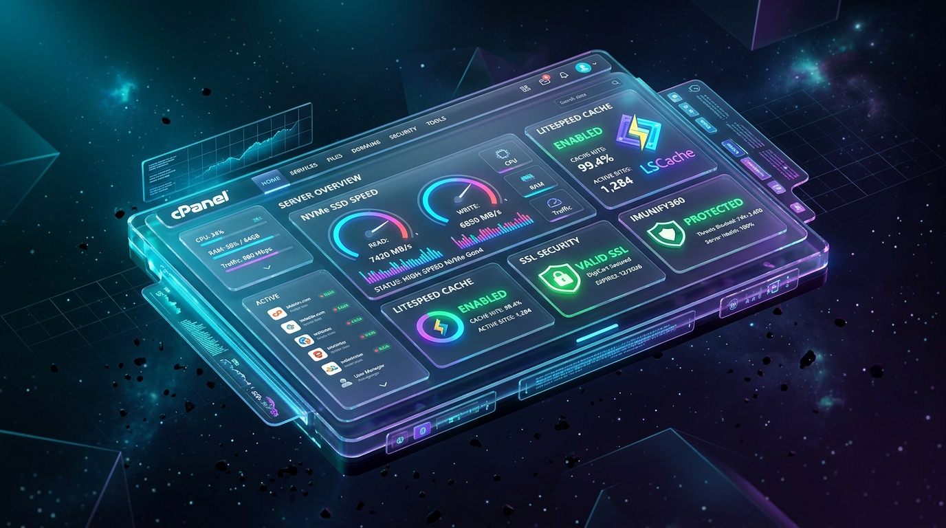 LA Digital Hosting cPanel & NVMe Speed Telemetry Dashboard
